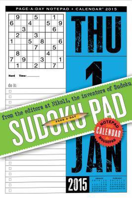 Sudoku PageADay Notepad and 2015 Calendar, Workman Publishing
