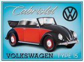 Wandbord - volkswagen cabriolet type 15 -30x40cm-