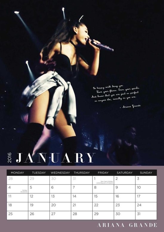 The Official Ariana Grande 2016 A3 Calendar | 9781780547657 | Boeken |  bol.com