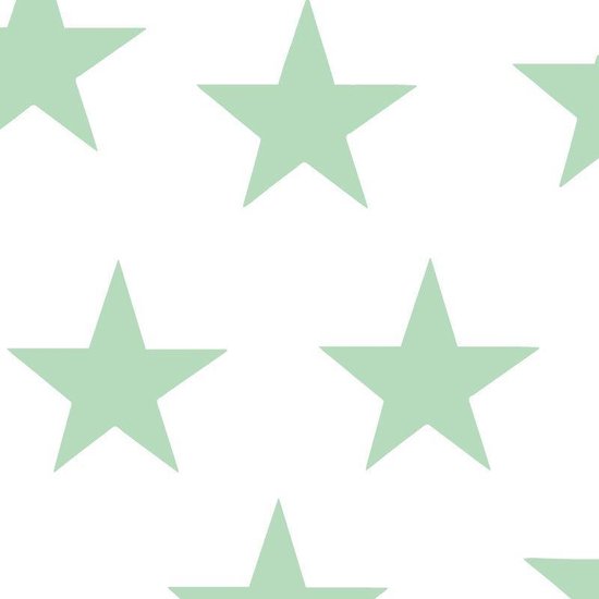 Sterren muurstickers licht groen | Licht groene sterren muurstickers babykamer | 11x11cm set van 10 sterren stickeres