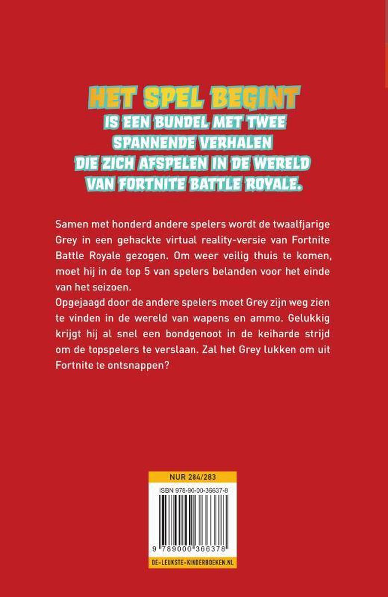 Gevangen in Battle Royale 1 - Fortnite - Het spel begint - back cover