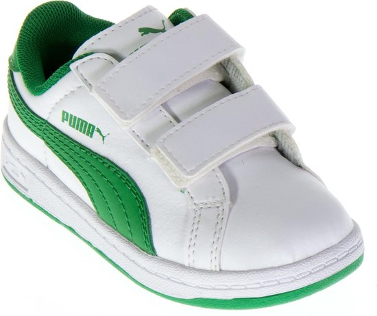 zelf renderen Zuivelproducten Puma Smash L V Kids Sneakers - Maat 23 - Jongens - wit/groen | bol.com