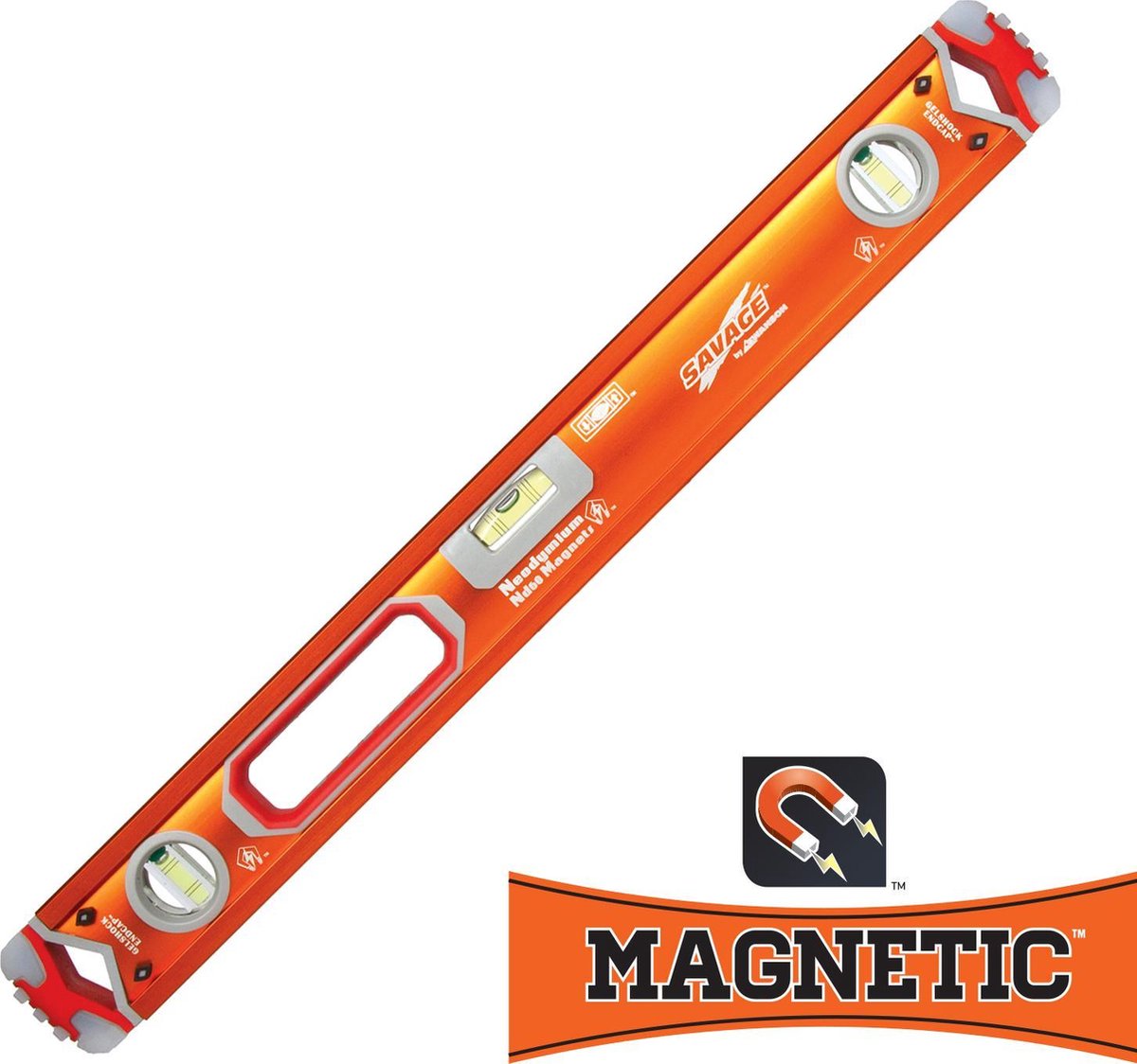 Aluminium magnetische waterpas 122 cm
