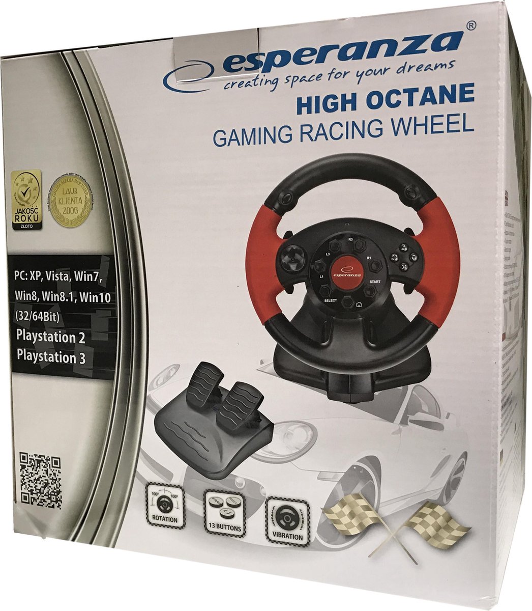 Esperanza Game Stuur - Geschikt voor PC, PS2 & PS3 | bol
