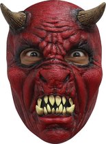 Partychimp Devil Duivel Gezichts Masker Halloween Masker voor bij Halloween Kostuum Volwassenen - Latex - One-size