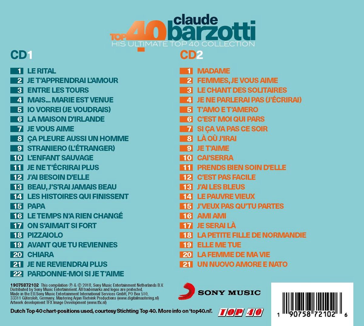 Top 40 - Claude Barzotti, Top 40 | Muziek | bol.com