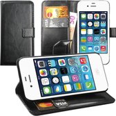 Wallet bookcase type hoesje Apple iPhone 4/4S - Zwart