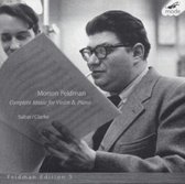 Feldman: Complete Music for Violin and Piano / Sabat, Clarke