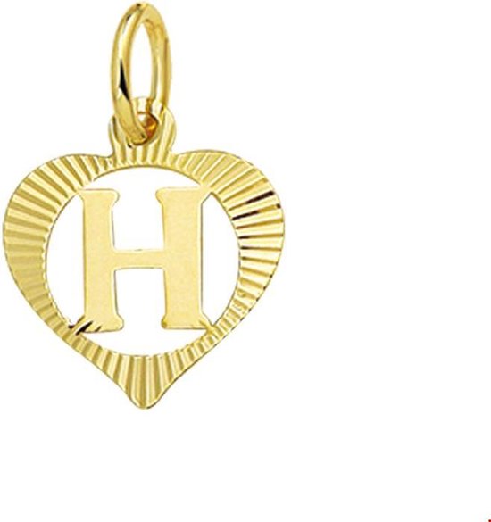 Foto: Huiscollectie bedel hart letter h goud