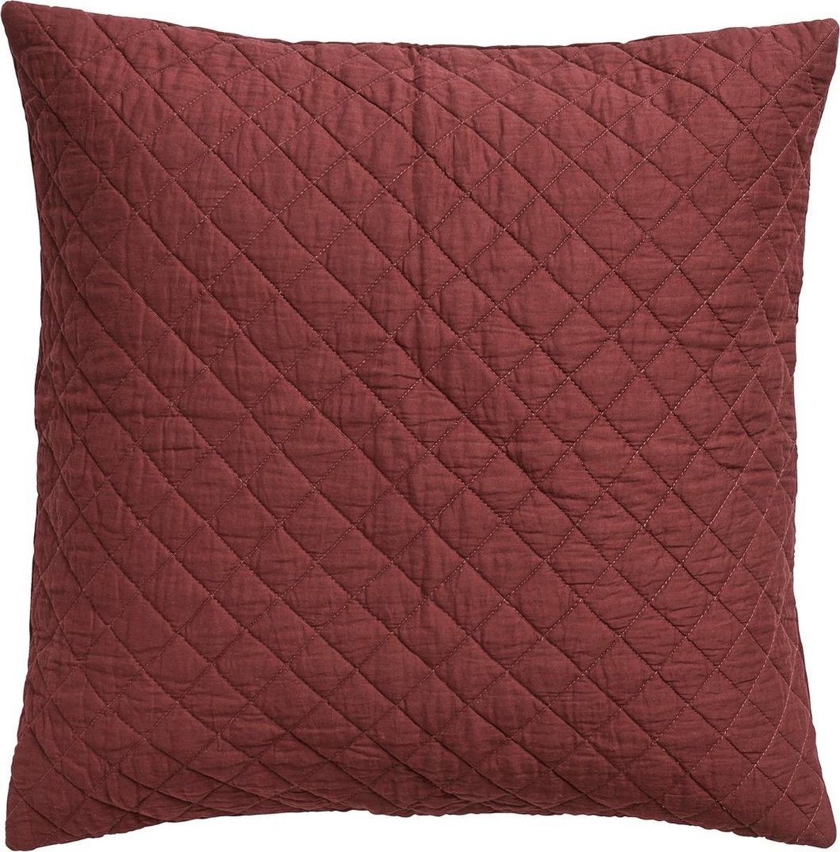 Sierkussen Hoes Vallby bordeauxrood 50 x 50 cm voorzien van rits
