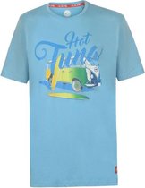 Hot Tuna Printed T-Shirt - Maat S - Heren - Licht blauw