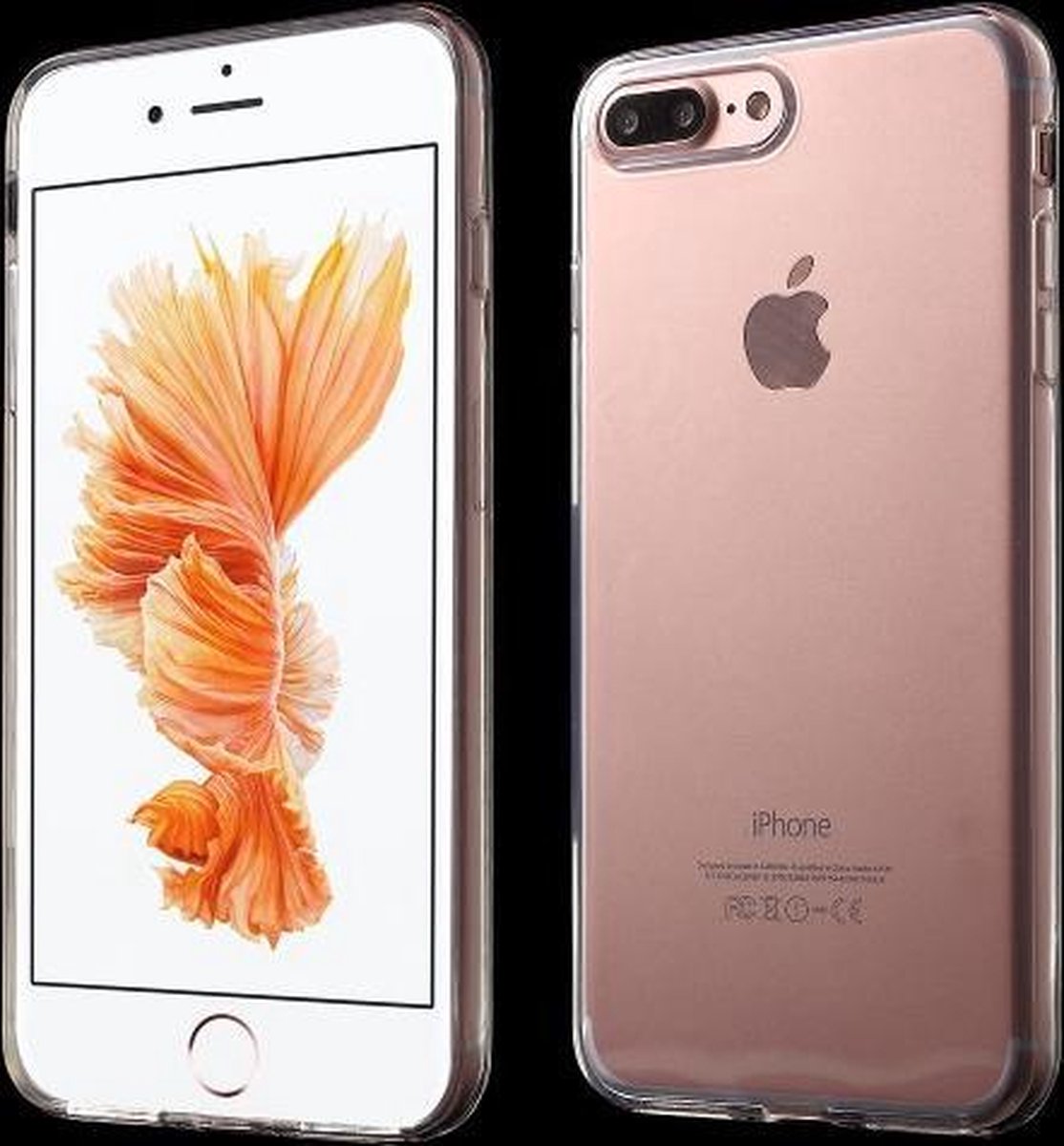 TPU Back Cover - Geschikt voor iPhone 8 Plus / 7 Plus Hoesje - Transparant