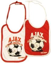 Ajax Slabbetjes 2-pack Wit/rood Little Soccer Fan