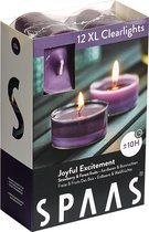 Spaas XL Clearlights Geparfumeerde Waxinelichtjes - Joyful Excitement - Strawberry & Forest Fruits - 12 Stuks