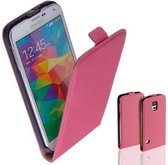 TCC Luxe Leder hoesje Samsung Galaxy S5 Flip Case/Cover - Roze
