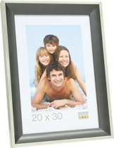 Deknudt Frames fotolijst S46GD7 - grijs met zilver boord - foto 20x30