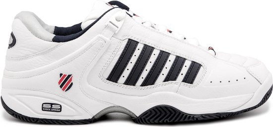 K•Swiss DEFIER RS - WHITE / DRESSBLUES / FIERYRE - Chaussures de tennis