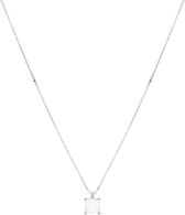 The Jewelry Collection Ketting Zirkonia 0,5 mm 40 - 42 cm - Witgoud