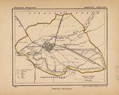 Historische kaart, plattegrond van gemeente Steenwijk in Overijssel uit 1867 door Kuyper van Kaartcadeau.com