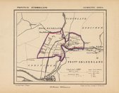 Historische kaart, plattegrond van gemeente Arkel in Zuid Holland uit 1867 door Kuyper van Kaartcadeau.com