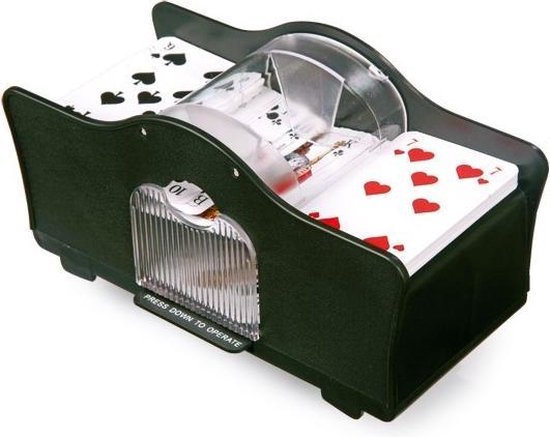 Mélangeur De Cartes à Manivelle Manuel - Inclut Un Jeu De Cartes, Pour Poker, Uno, Skat, Rommé, Etc.