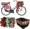 foto van Fiets accessoires stuur of frame versiering wit bloemenslinger - 220 cm