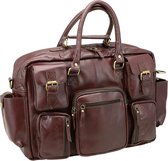 Aktetas - Echt Leer / Leder - 50x35x14 cm - Donkerbruin - Dielay