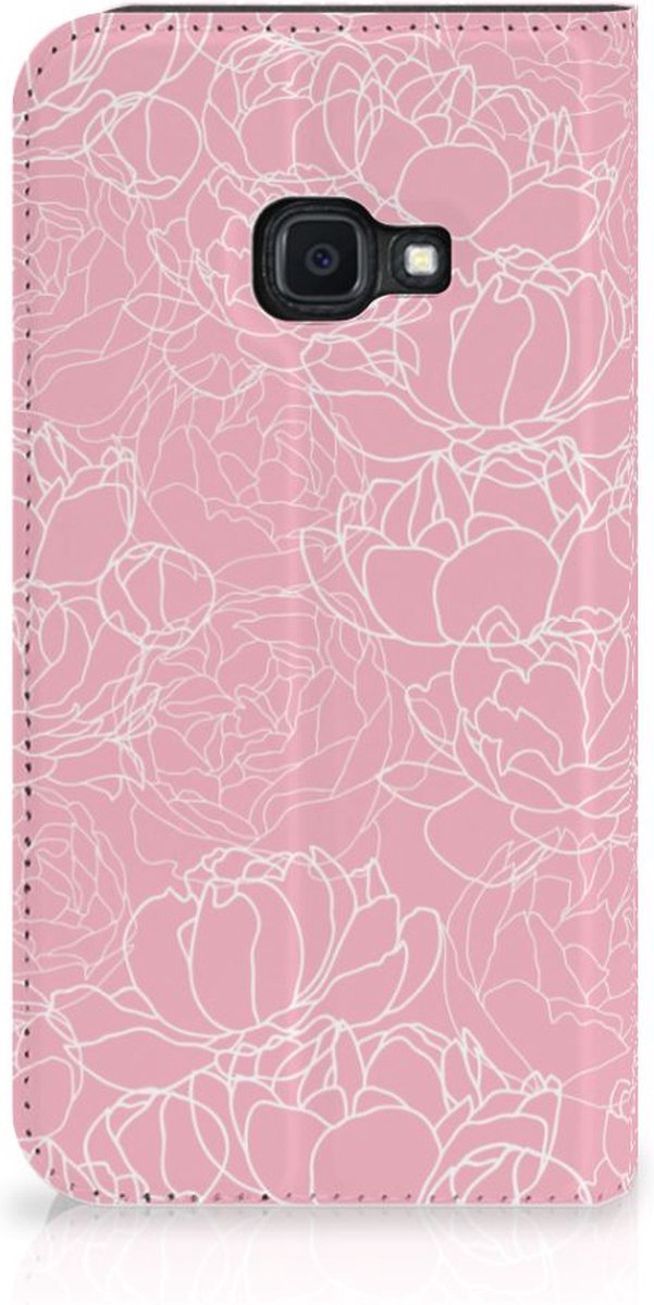 Book Case voor Samsung Galaxy Xcover 4s Smart Cover White Flowers