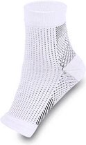 Compressie Sokken – Wit – Sportsokken - Wandel sokken - Outdoor sokken Reissokken - 1 paar - Steunkousen - Maat L (40-44)