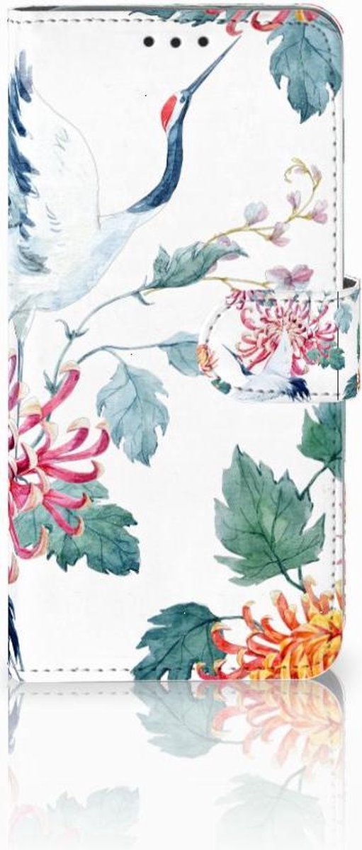 Samsung Galaxy S10 Plus Telefoonhoesje met Pasjes Bird Flowers