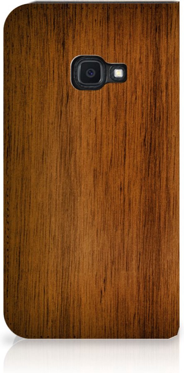 Samsung Galaxy Xcover 4s Book Wallet Case Donker Hout