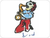 Herman Brood placemat, Sax player
