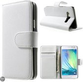 Wit agenda wallet case Samsung Galaxy A3 hoesje
