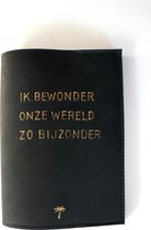 Paspoorthoesjes | Quote, IK BEWONDER | Zwart