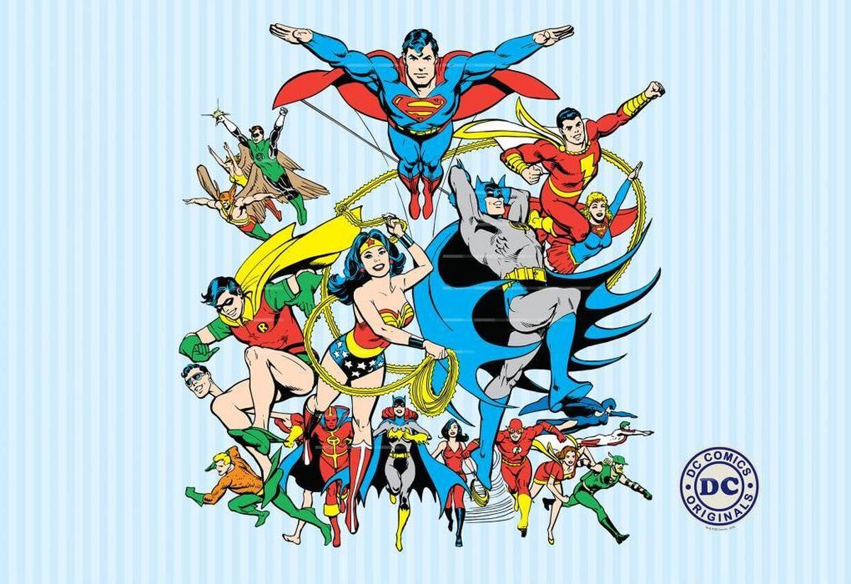 DC Comics Collage - Fotobehang - 232 x 158 cm - Multi