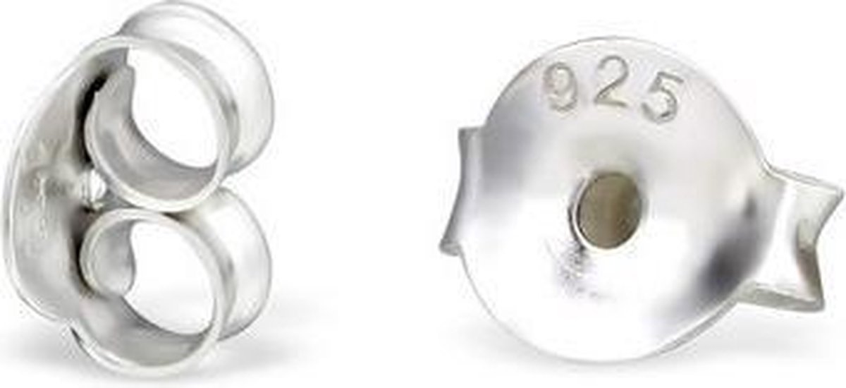 Achterkantjes voor oorbellen zilver 4 stuks|blingdings