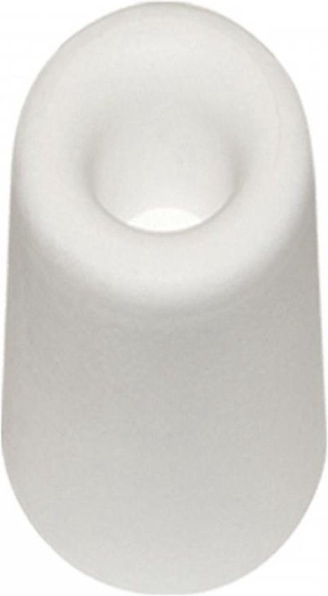 Deurbuffer / deurstopper wit rubber 75 x 40 mm - deurstop - Merkloos