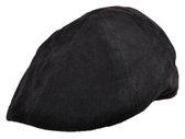 Jaxon Hats Corduroy Duckbill Flat Cap Zwart - M