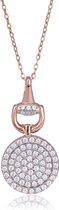 Orphelia ZH-7420 - Ketting + Hanger - Zilver 925 Rosé - Zirkonia - 42+3 cm