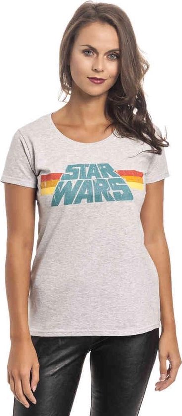 enkel en alleen onwettig Gemaakt van Star Wars Dames Tshirt -M- Vintage 77 Grijs | bol.com