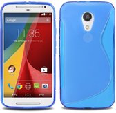 Comutter Silicone hoesje Motorola Moto G (2nd gen) 2014 blauw