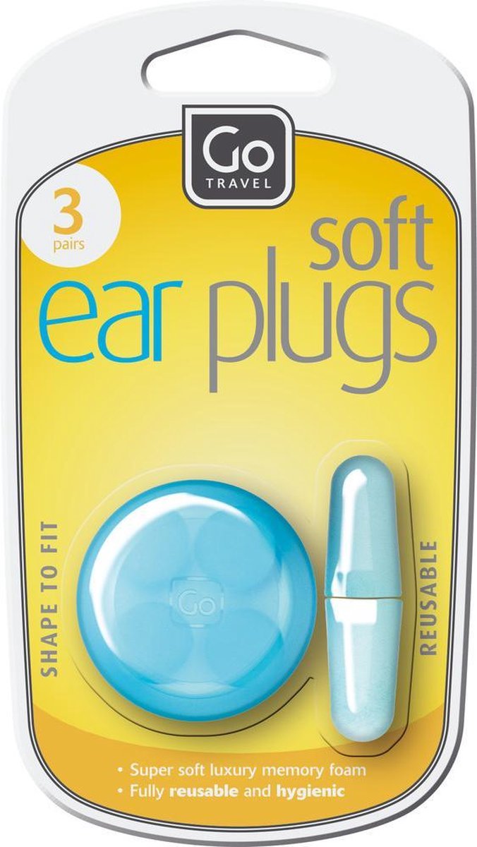 Goedkoopste Go Travel oordopjes - foam ear plugs - 3 paar