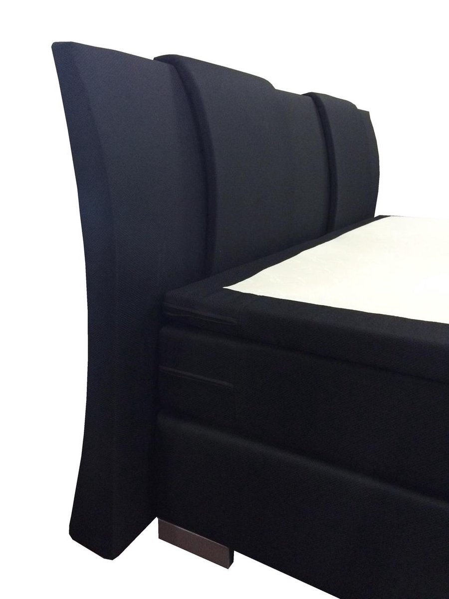 Slaaploods.nl Zeus - Boxspring inclusief matras - 80x210 cm - Zwart