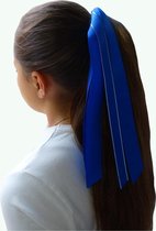 Jessidress Elastiekje Meisjes Haar elastieken met lange linten - Blauw