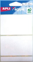 Étiquettes blanches Agipa en carton de 50 x 77 mm (lxh), 14 pièces, 2 par feuille
