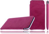 DeVills Pink HTC One M8 Pocket Sleeve Lederen insteekhoes