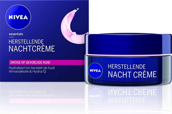 pijp Kameel buste NIVEA Essentials Herstellend Droge of Gevoelige Huid - 50 ml - Nachtcrème |  bol.com