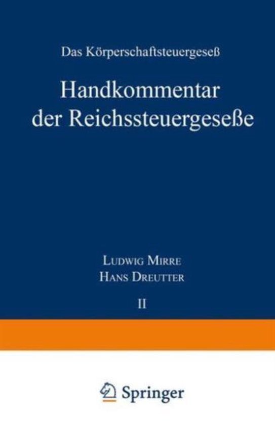 Handkommentar der Reichssteuergesesse - cover
