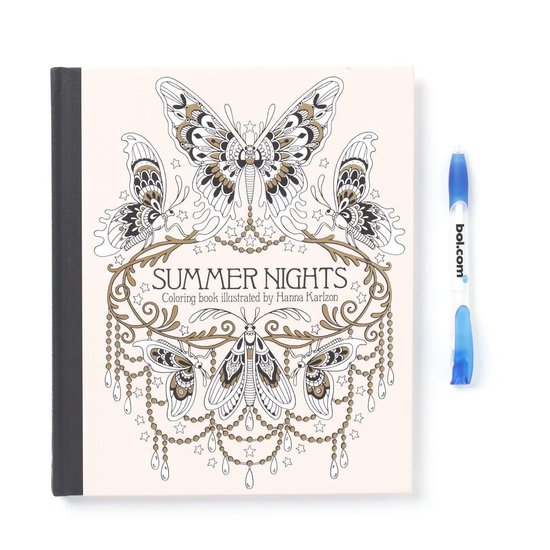 bol  summer nights coloring book hanna karlzon