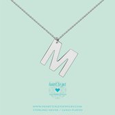 Heart to Get - Grote Letter M - Ketting - Zilver